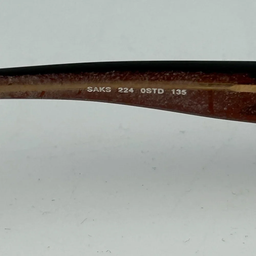Saks Fifth Avenue 224 0STD Women's Eyeglasses Frame Brown Plastic Full Rim 135mm